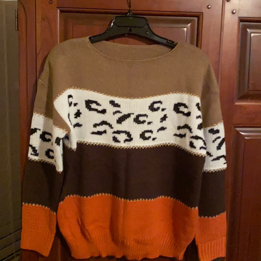 Multi color Leopard print Sweater